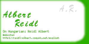 albert reidl business card